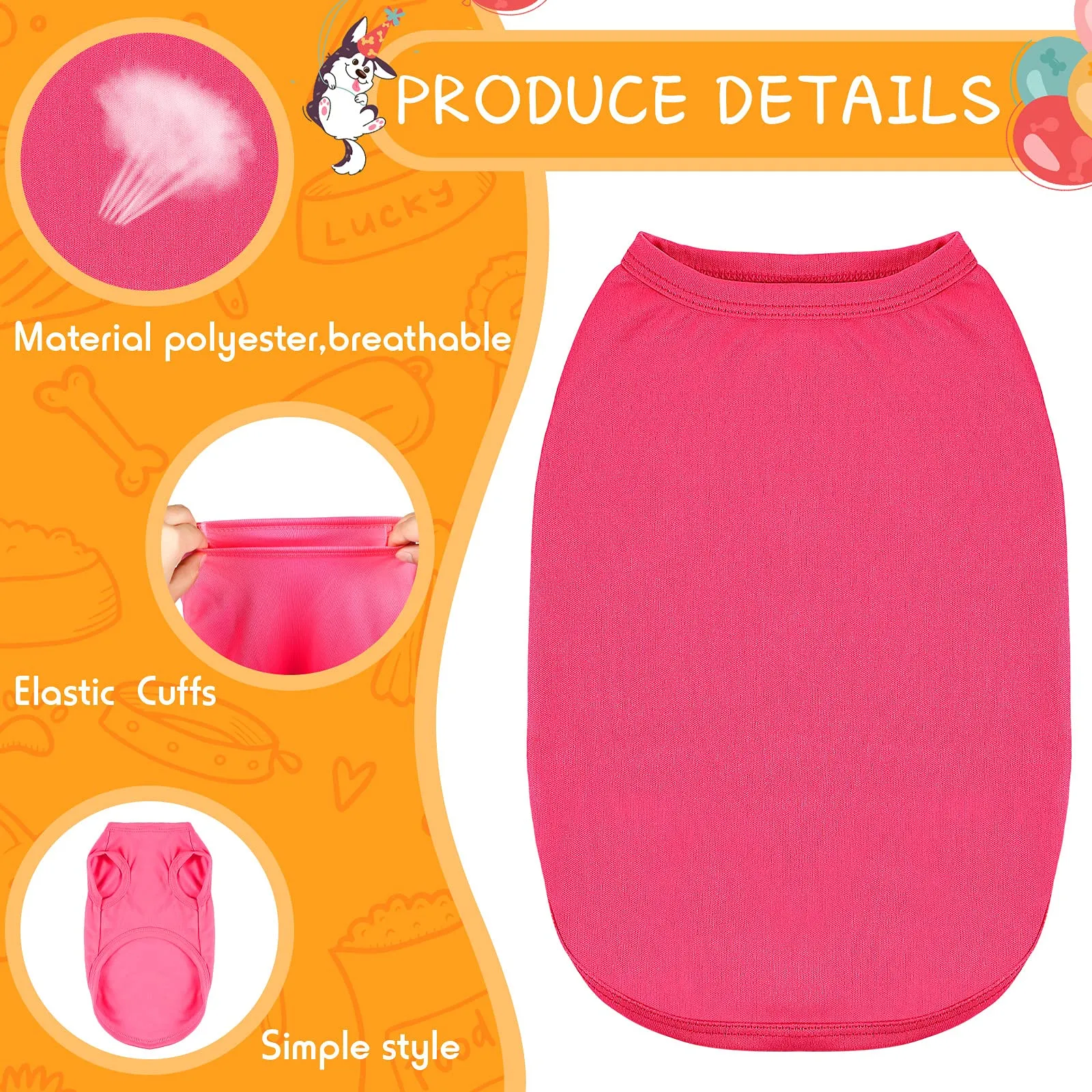 16 Pieces Small Dog Clothes Cute Blank Puppy Shirts Soft Dog Sweatshirts Breathable Dog Outfit for Pet Dogs Cats Accessories, 16 Styles(M) Medium
