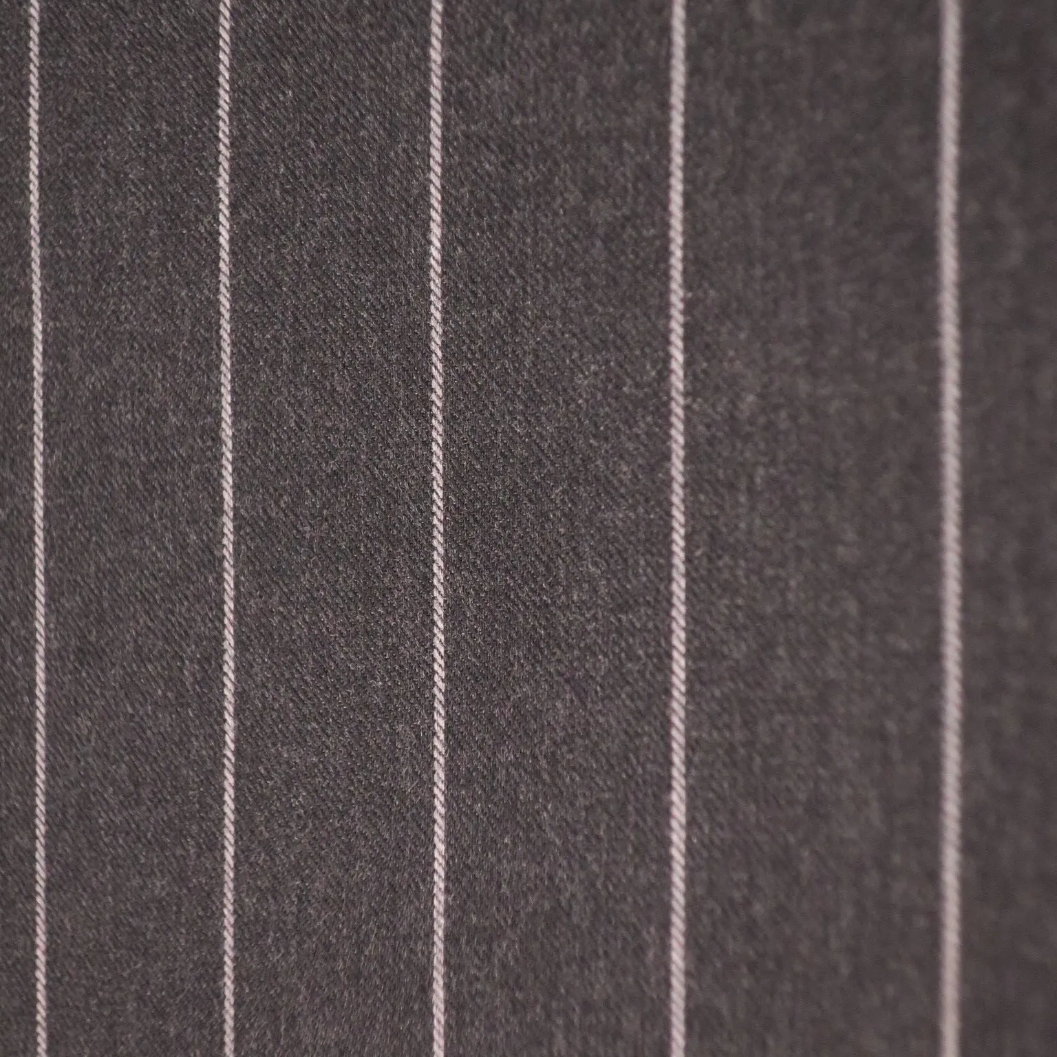 2.25 YDS Charcoal and White Striped Loro Piana Winter Tasmanian Super 130's Suiting Fabric