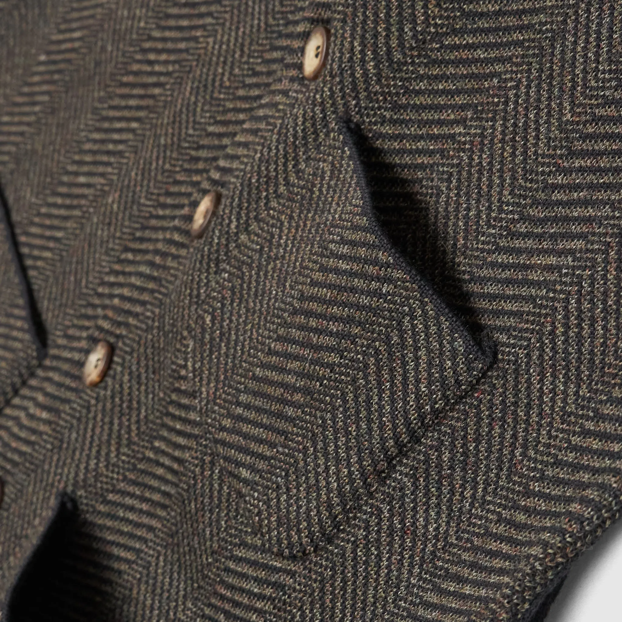 A Piece of Chic Herringbone Wool Vest