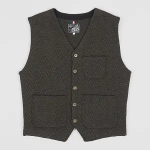 A Piece of Chic Herringbone Wool Vest