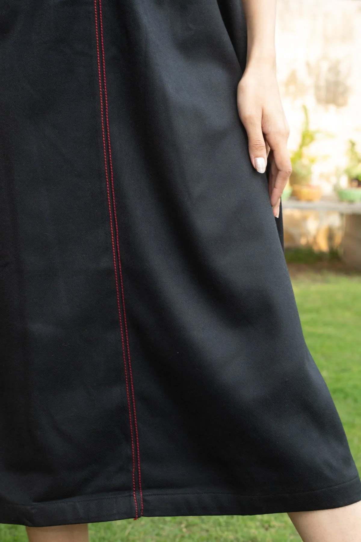 Alizeh Black Twill Dress