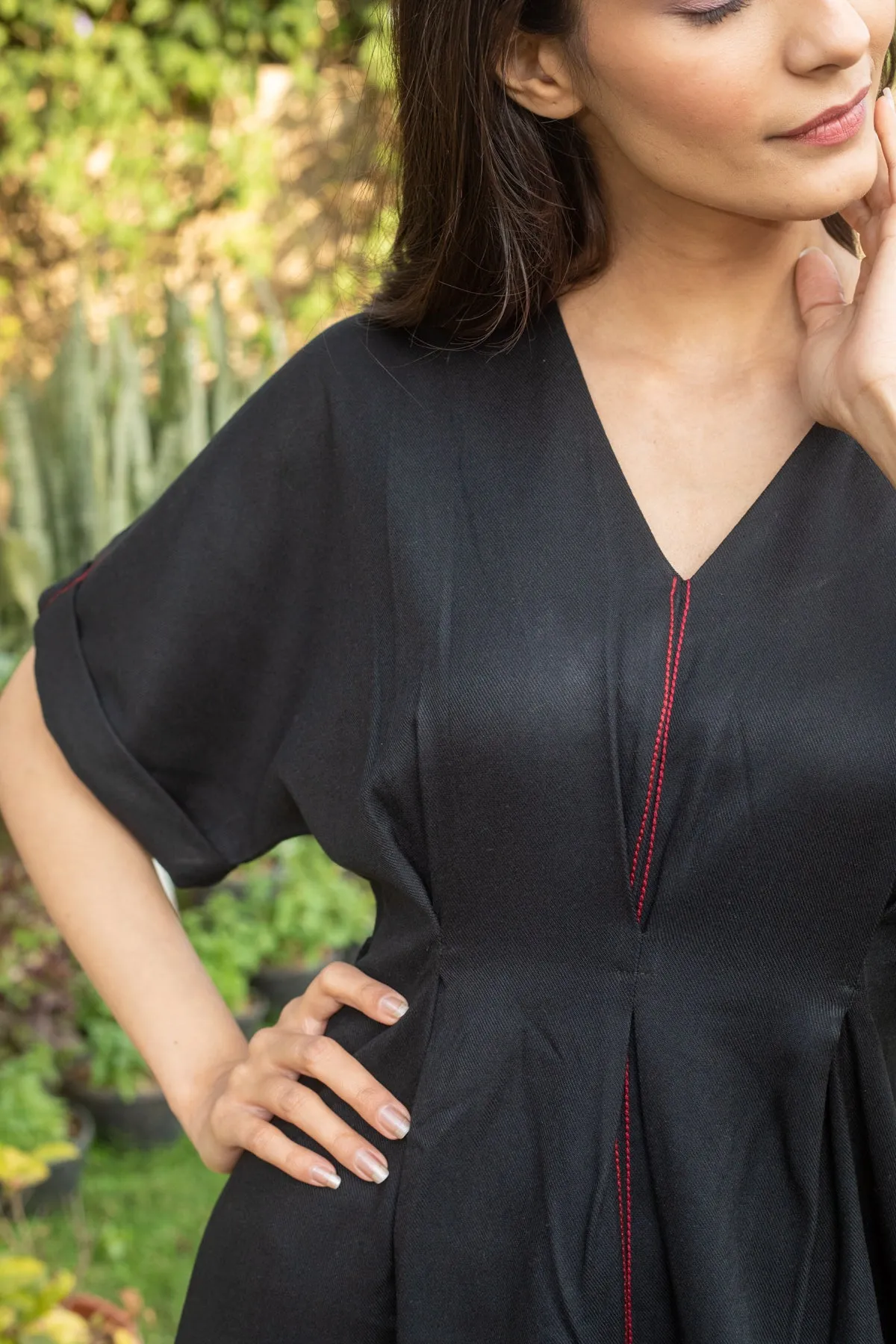Alizeh Black Twill Dress