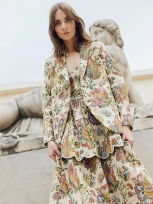 Amber Blazer | Rainbow Floral Jacquard