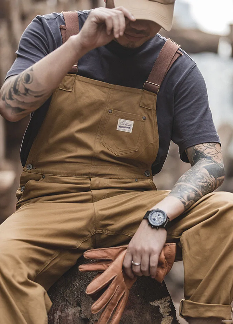 American Retro Suspenders One-Piece Pocket Men's Overalls