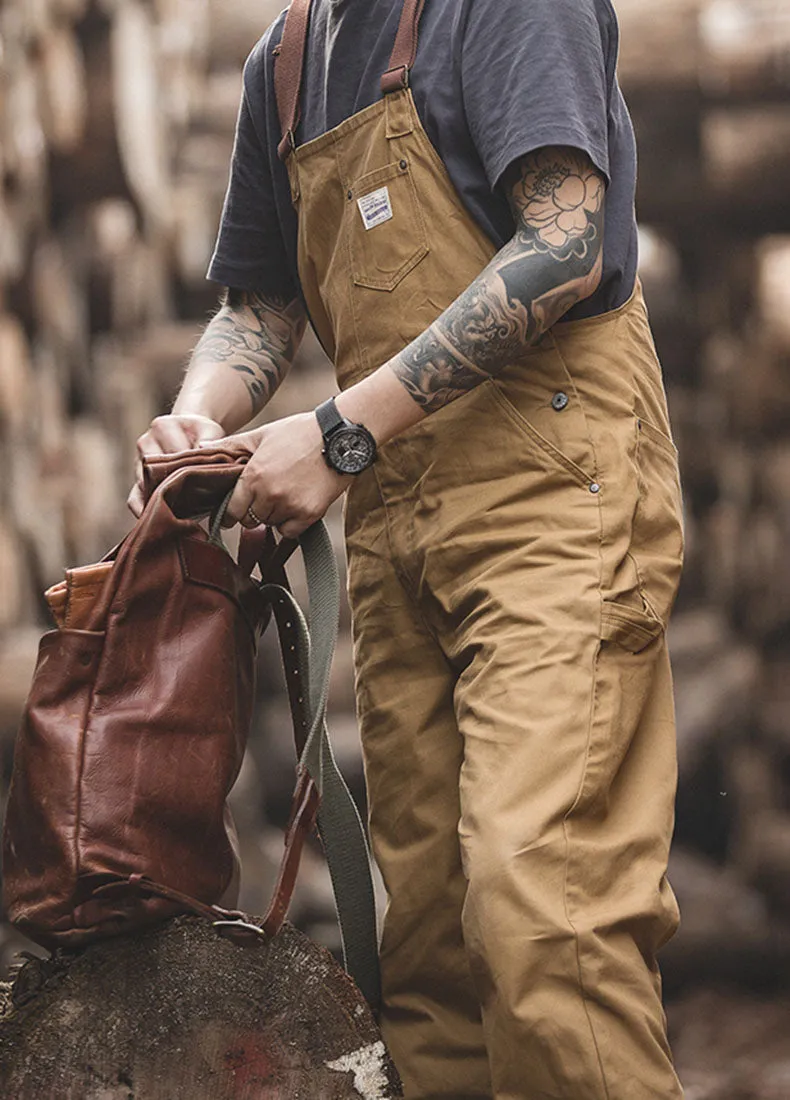 American Retro Suspenders One-Piece Pocket Men's Overalls