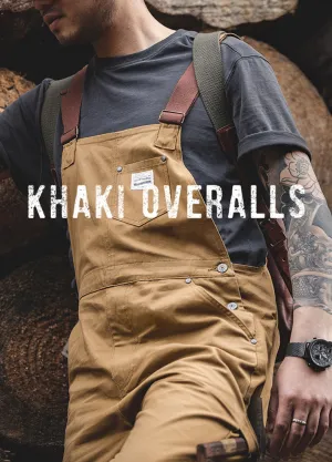American Retro Suspenders One-Piece Pocket Men's Overalls