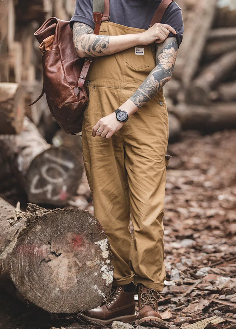 American Retro Suspenders One-Piece Pocket Men's Overalls