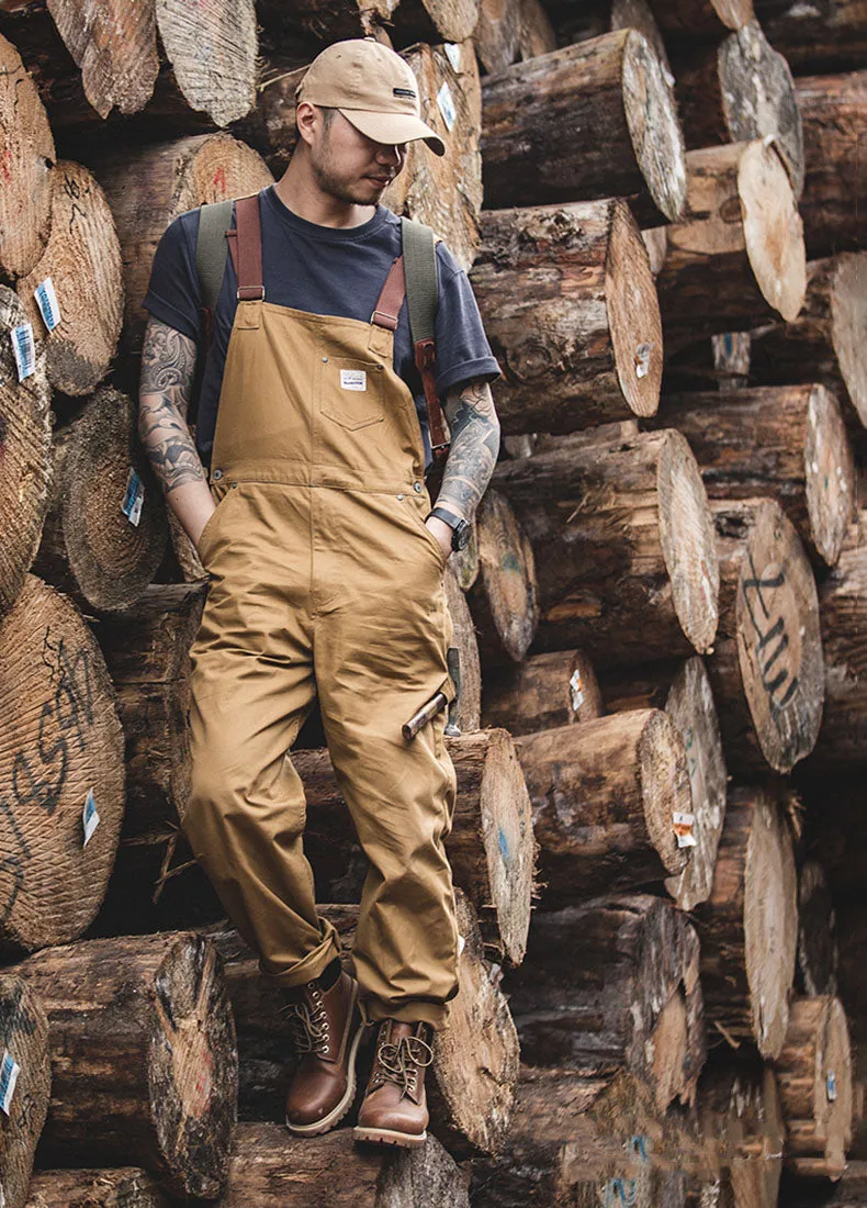 American Retro Suspenders One-Piece Pocket Men's Overalls