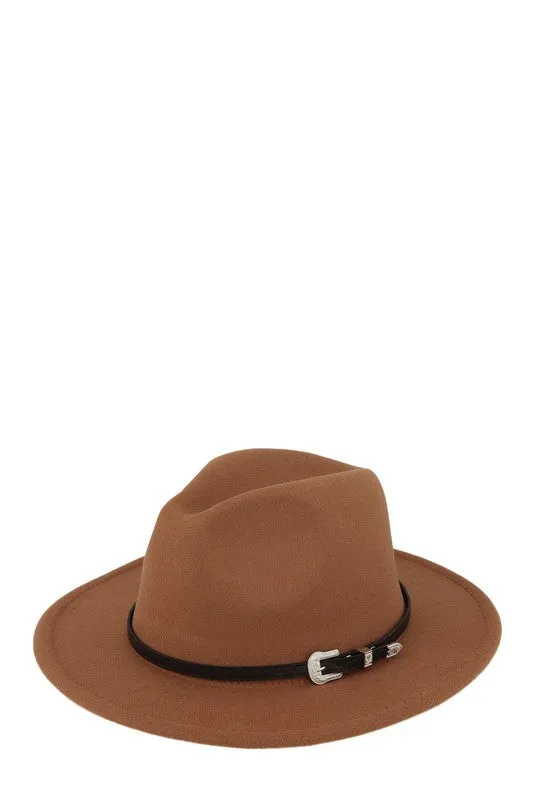 Basic Buckle Fedora Hat