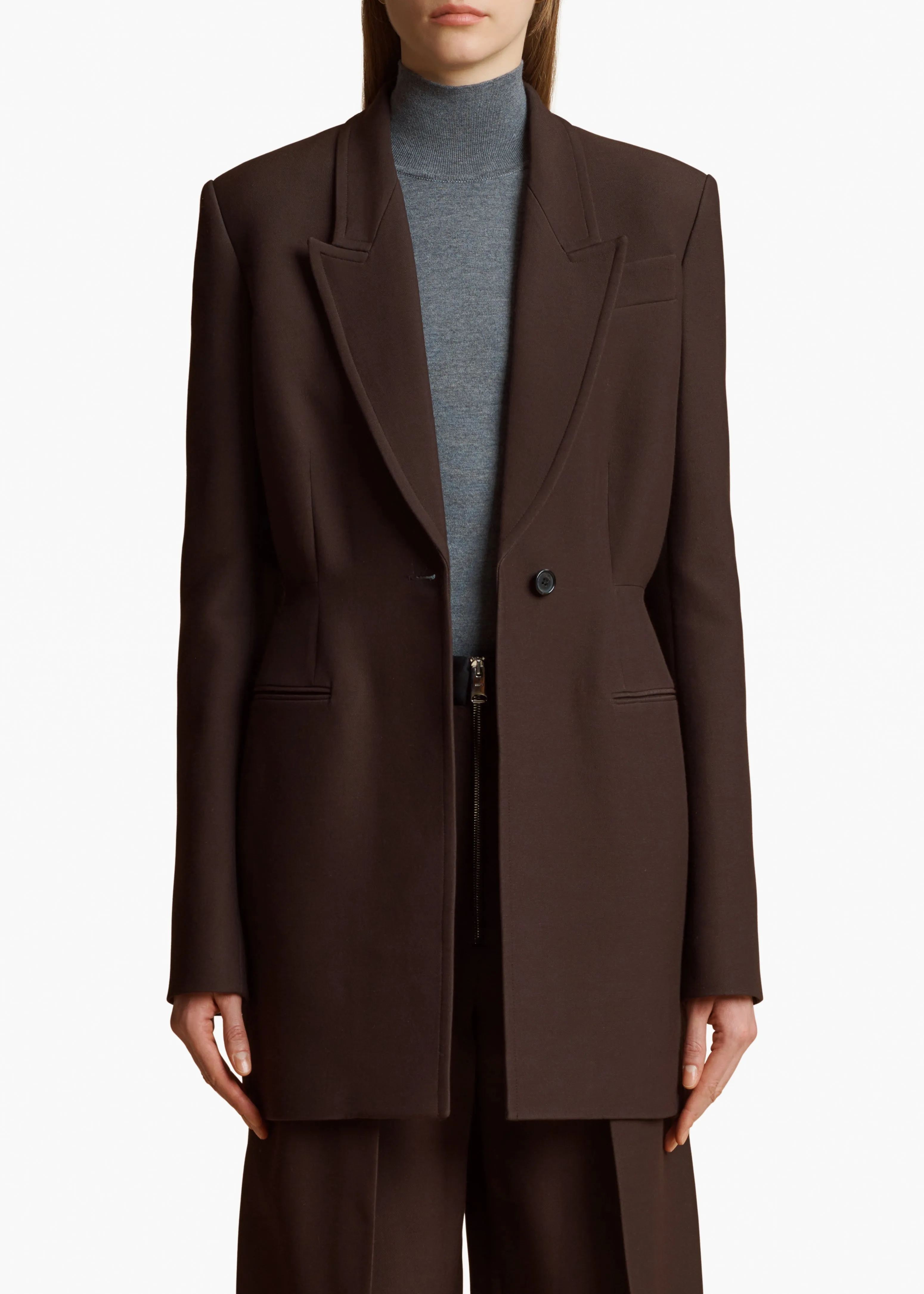 Beckett Blazer in Dark Brown