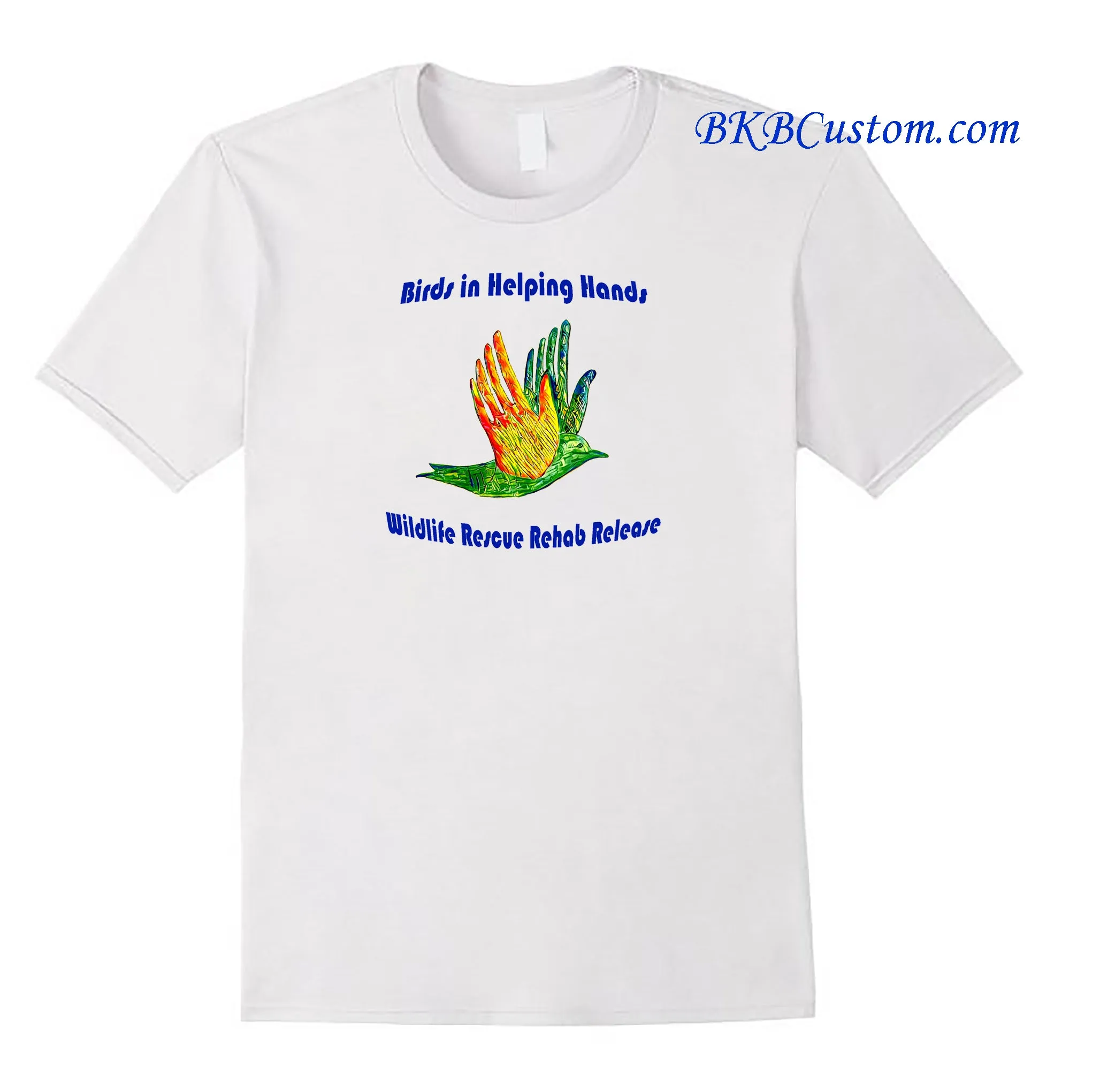 Birds in Helping Hands Mens' White T-Shirt