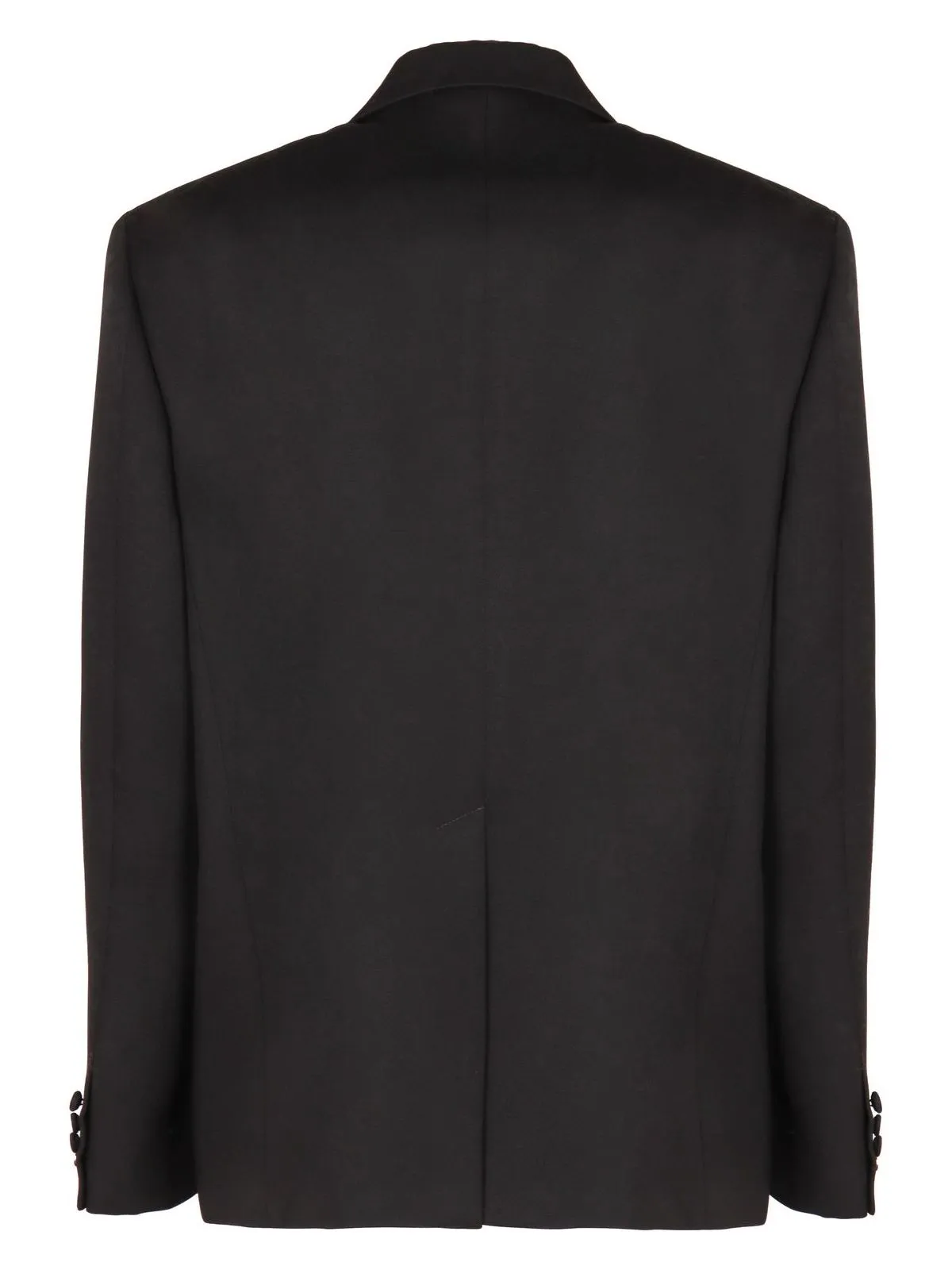 BLACK DOUBLE-BREASTED WOOL SUIT