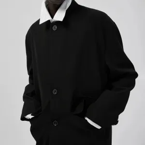 Black Stand-Up Collar Blazer