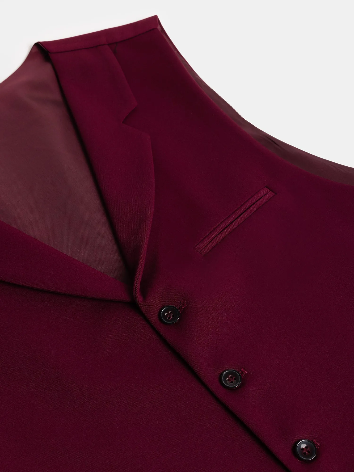 Bordeaux Single Breasted Vest