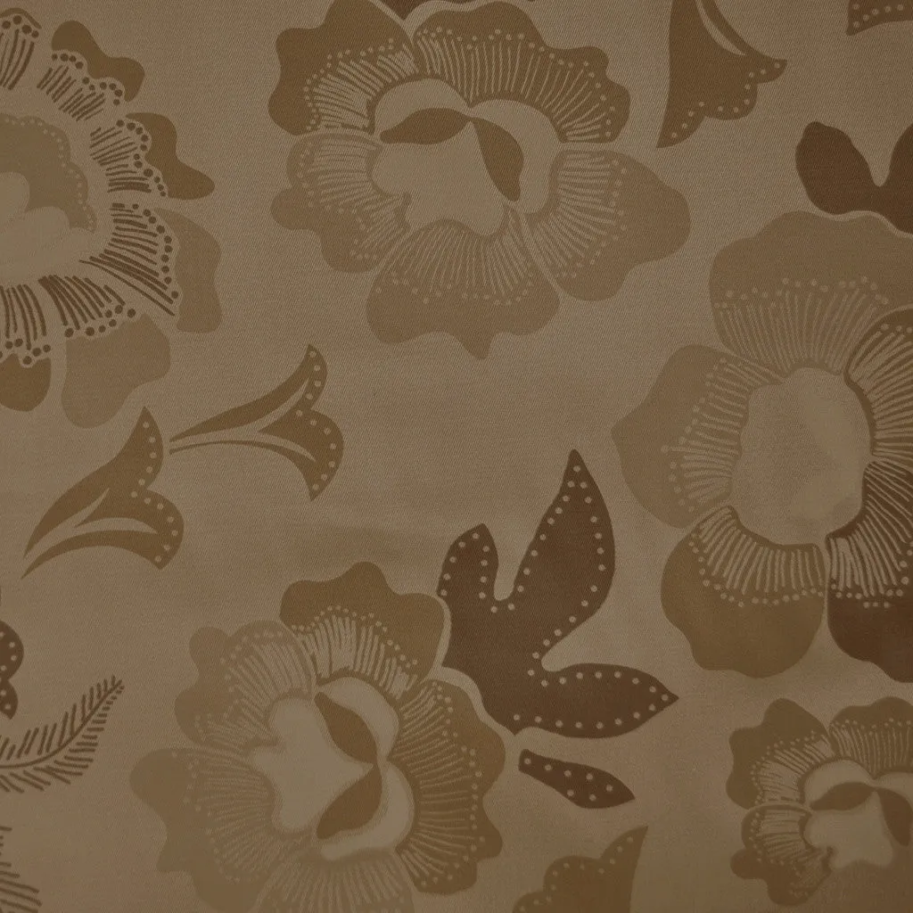 Camouflage Floral Cotton Twill Khaki