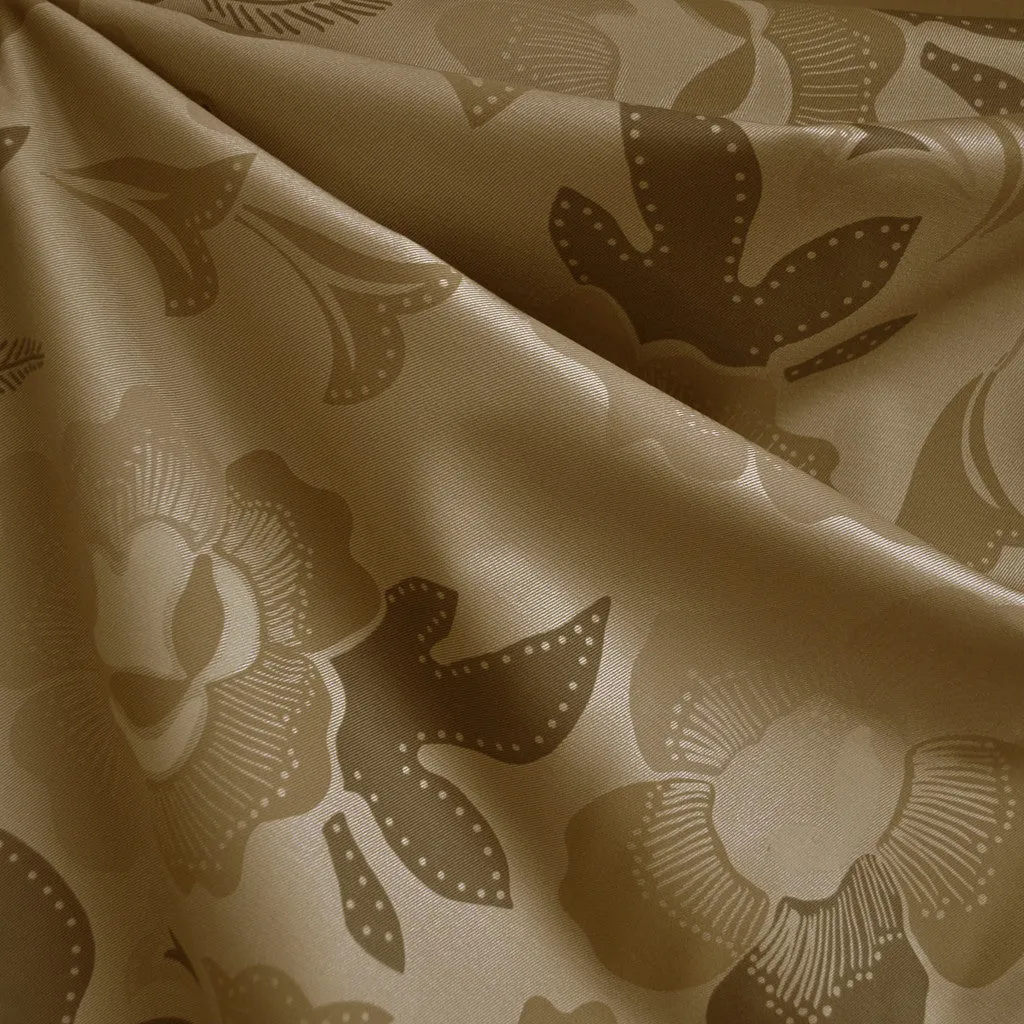 Camouflage Floral Cotton Twill Khaki