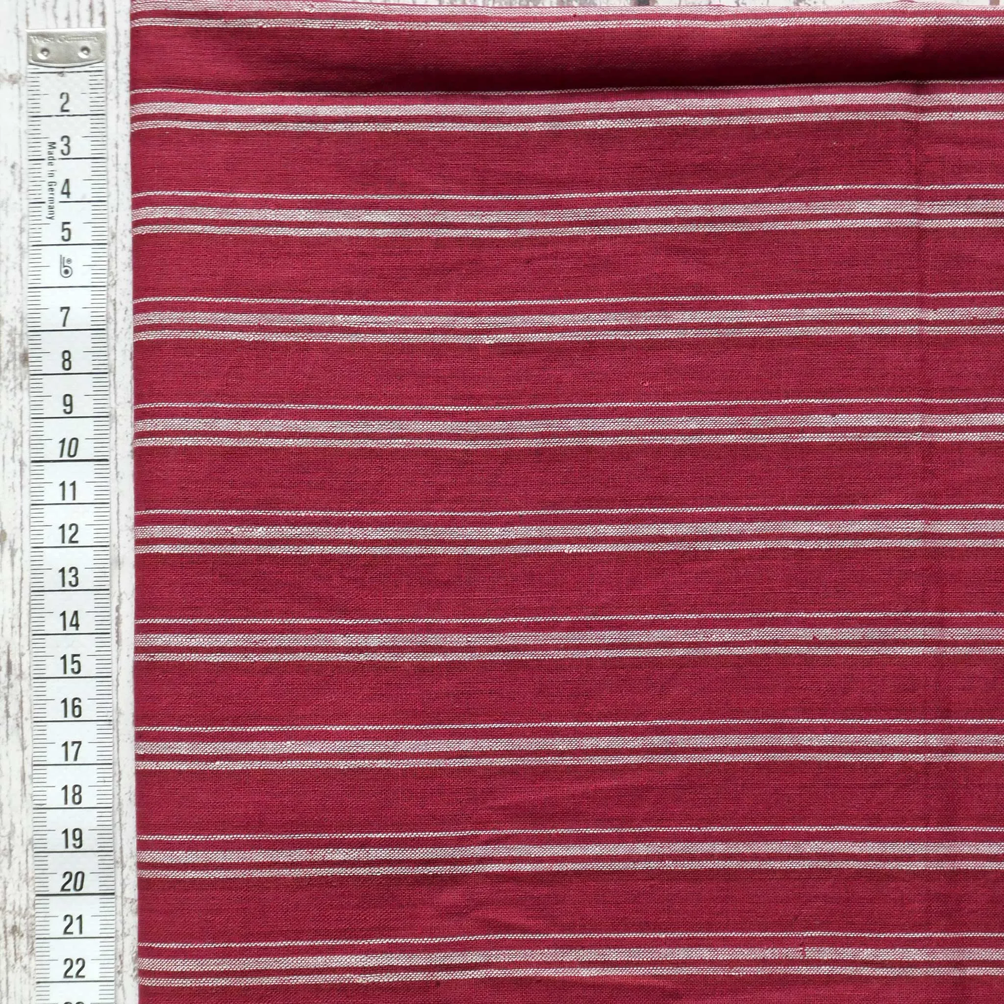 Carmine Stripe Handloom