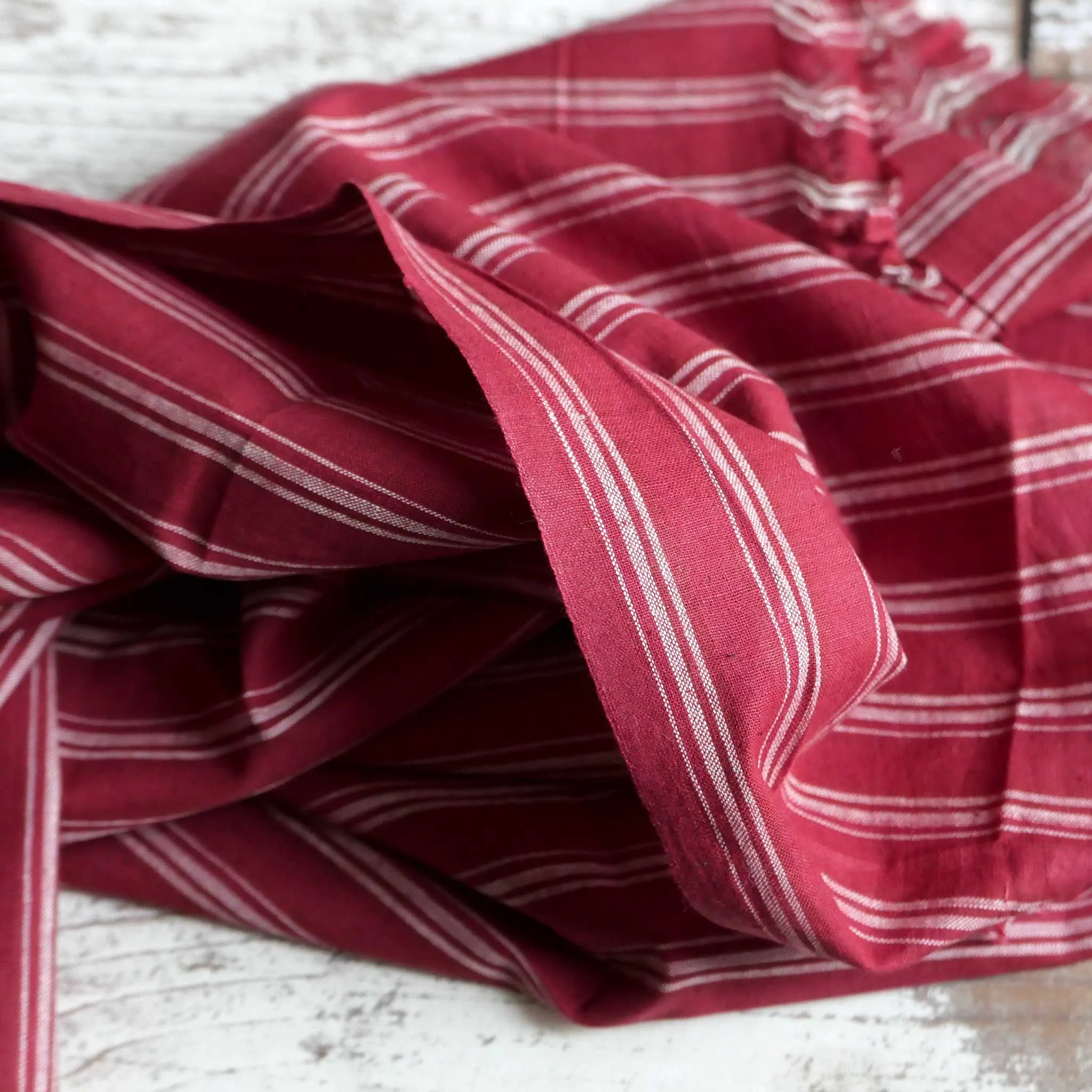 Carmine Stripe Handloom