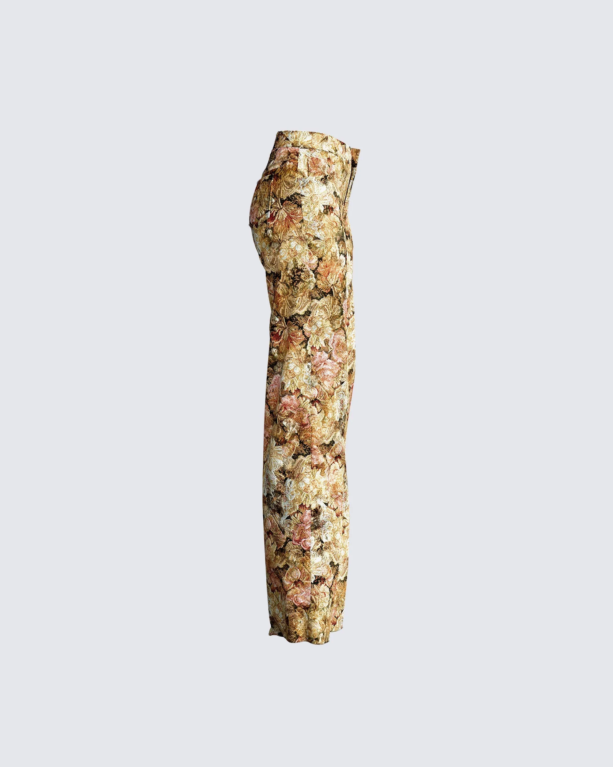 Chado Florally Yours Jacquard Pants