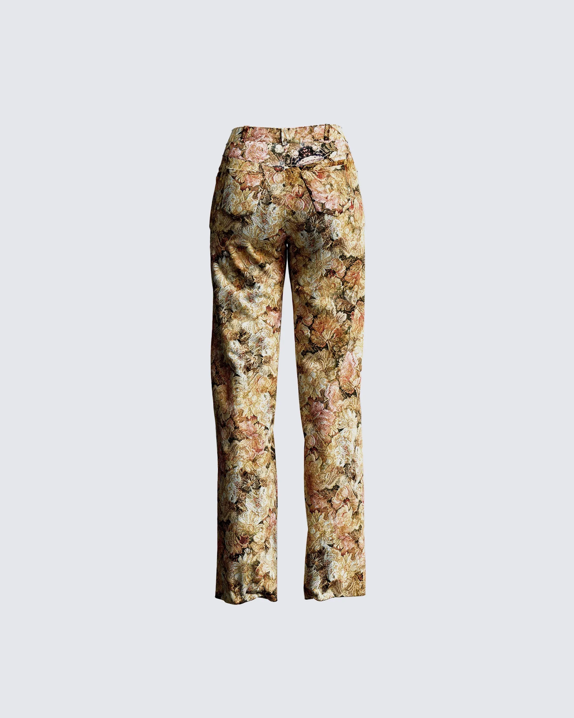 Chado Florally Yours Jacquard Pants