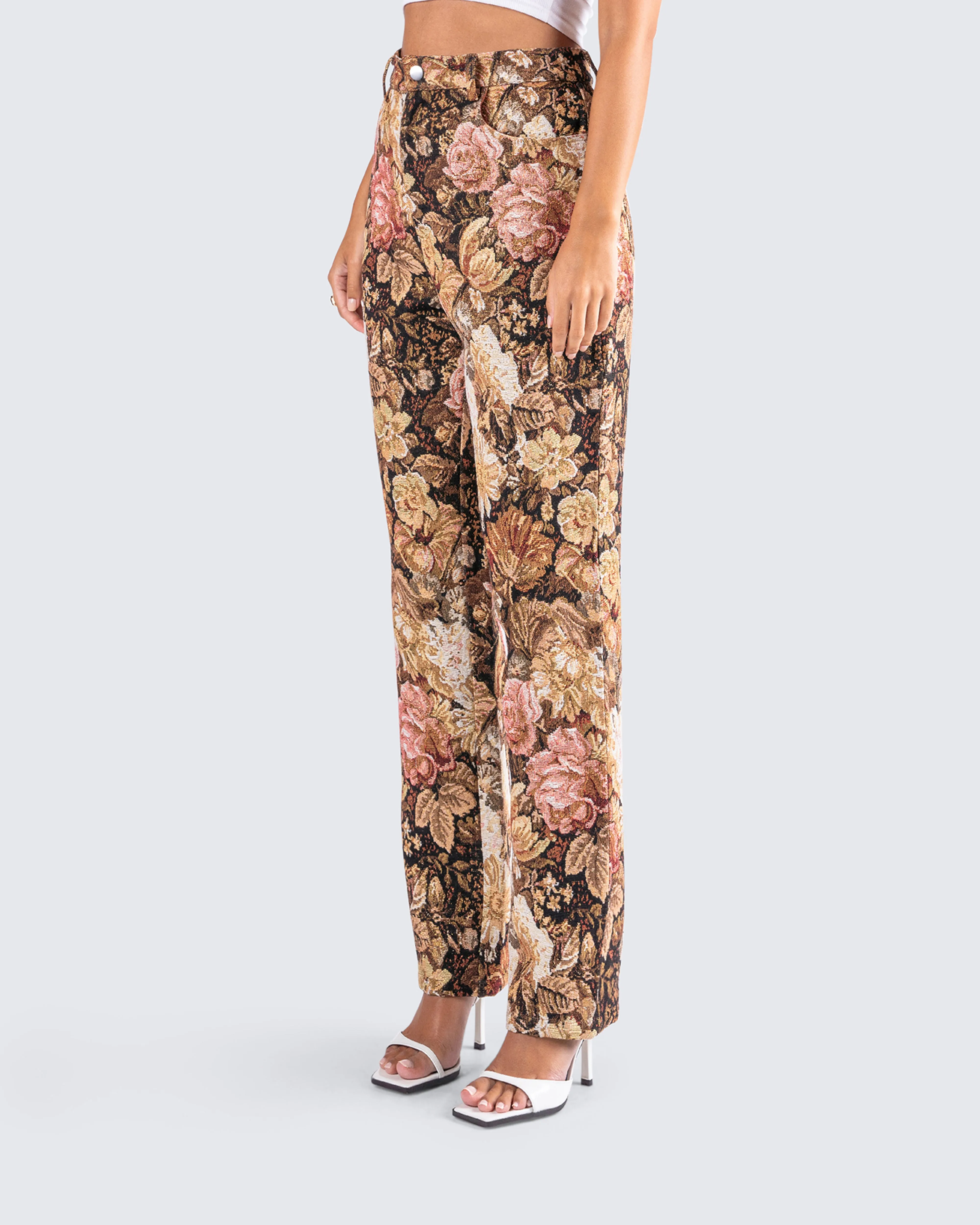 Chado Florally Yours Jacquard Pants