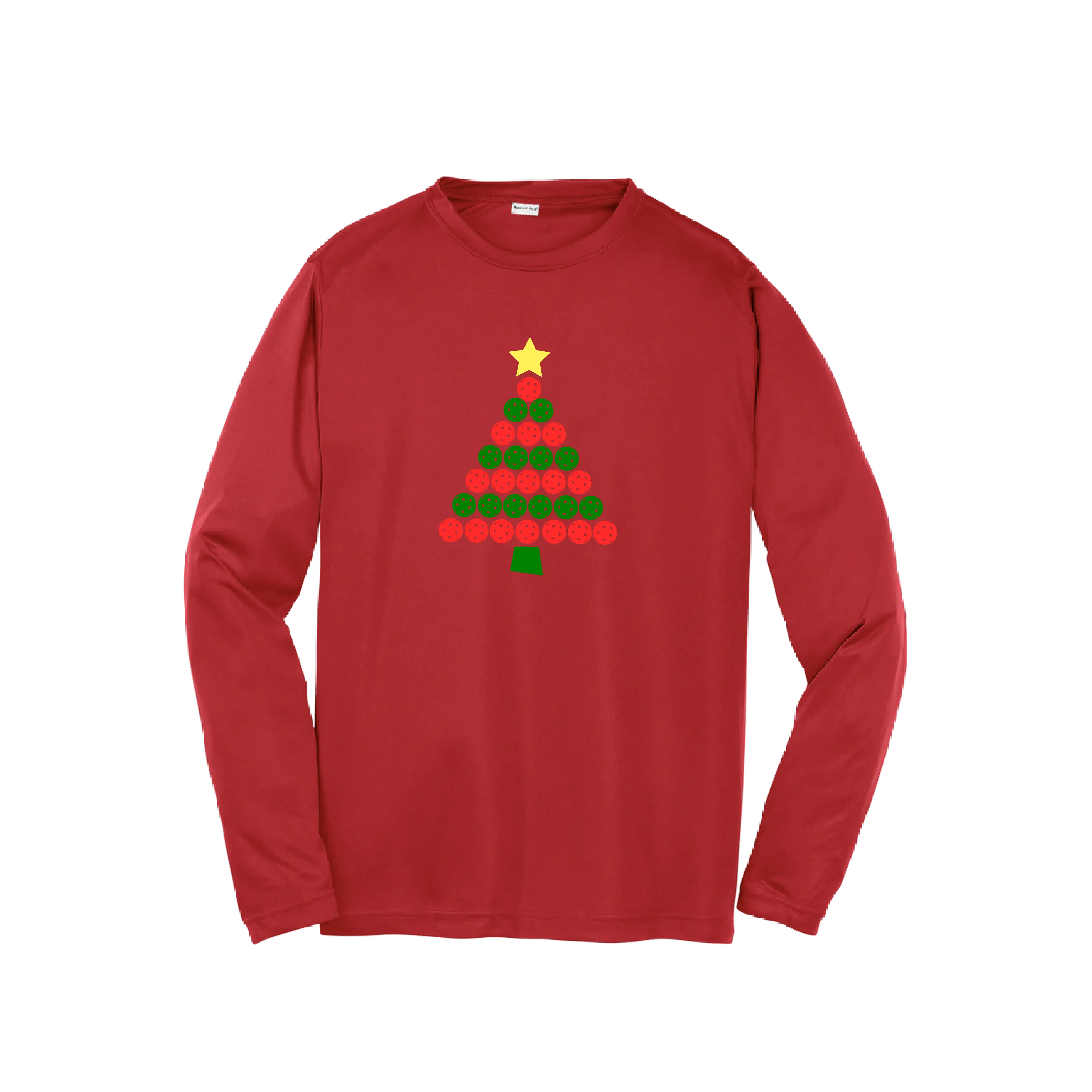 Christmas Tree | Youth Long Sleeve Pickleball Shirts | 100% Polyester