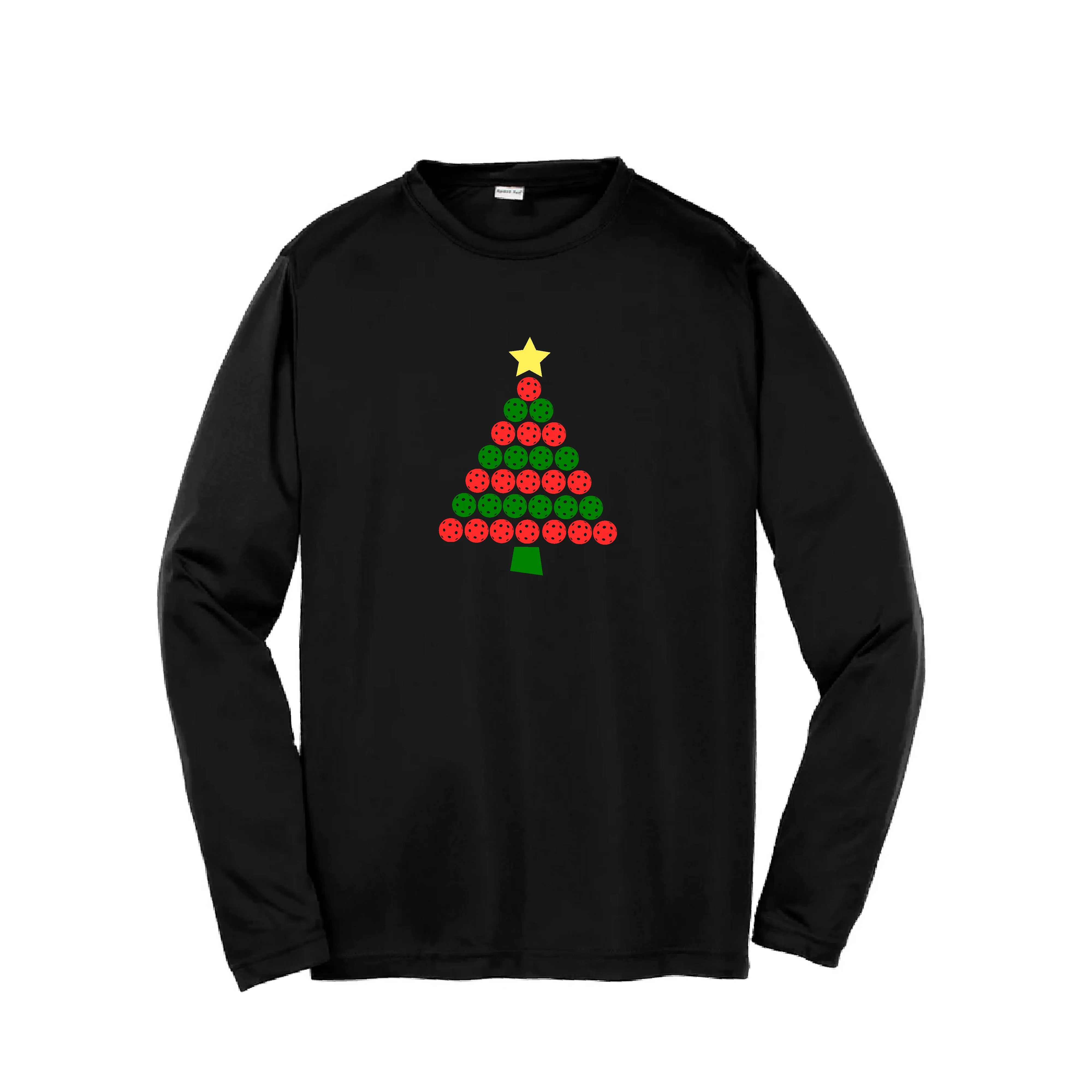 Christmas Tree | Youth Long Sleeve Pickleball Shirts | 100% Polyester
