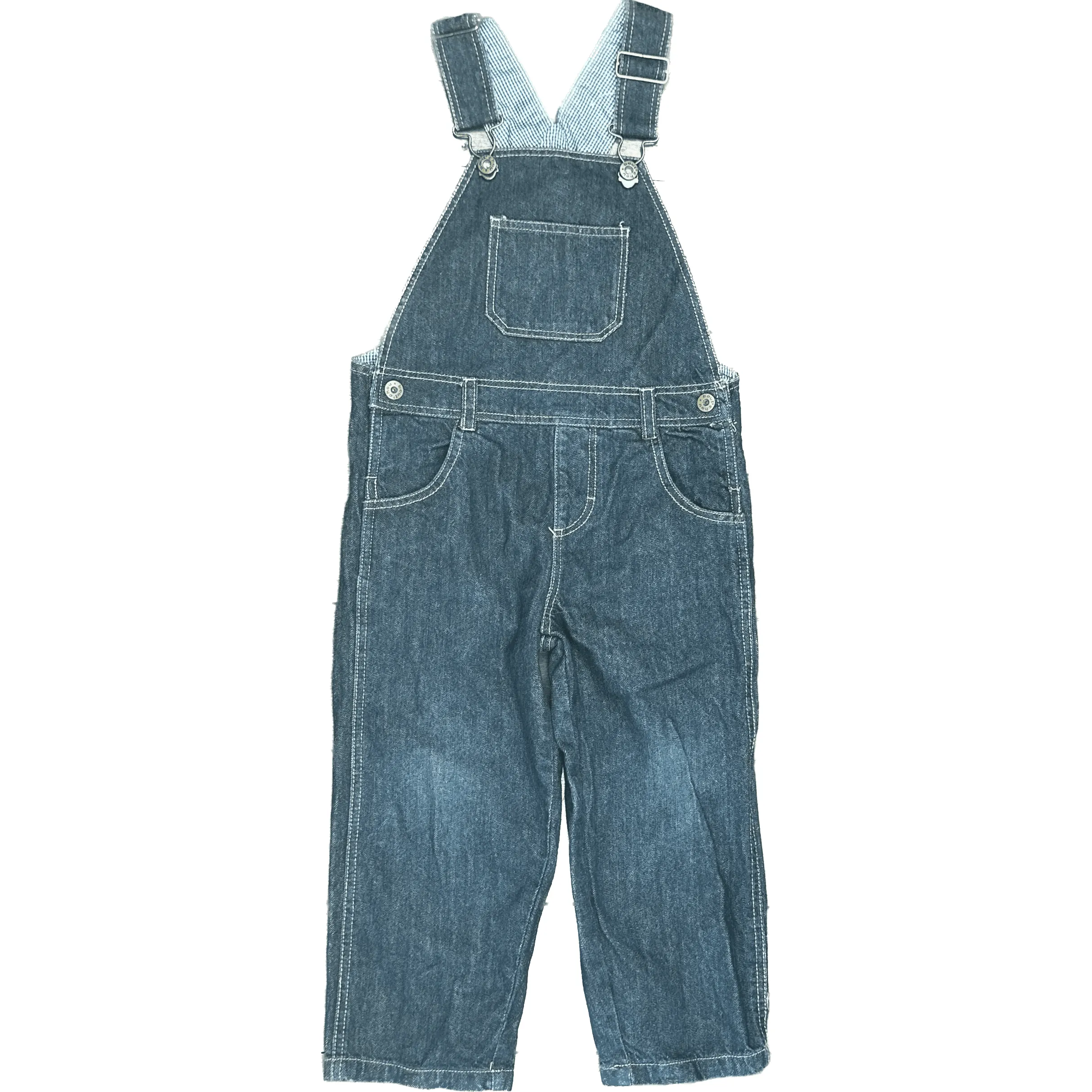 Classic Denim Bib & Brace Denim Overalls by Bout Chou - Size 24M