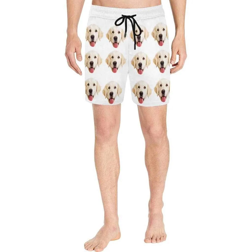 Custom Dog's Face Seamless Men's All Over Print T-shirt Lightweight Breathable Shorts Suits