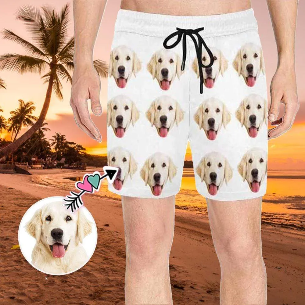 Custom Dog's Face Seamless Men's All Over Print T-shirt Lightweight Breathable Shorts Suits