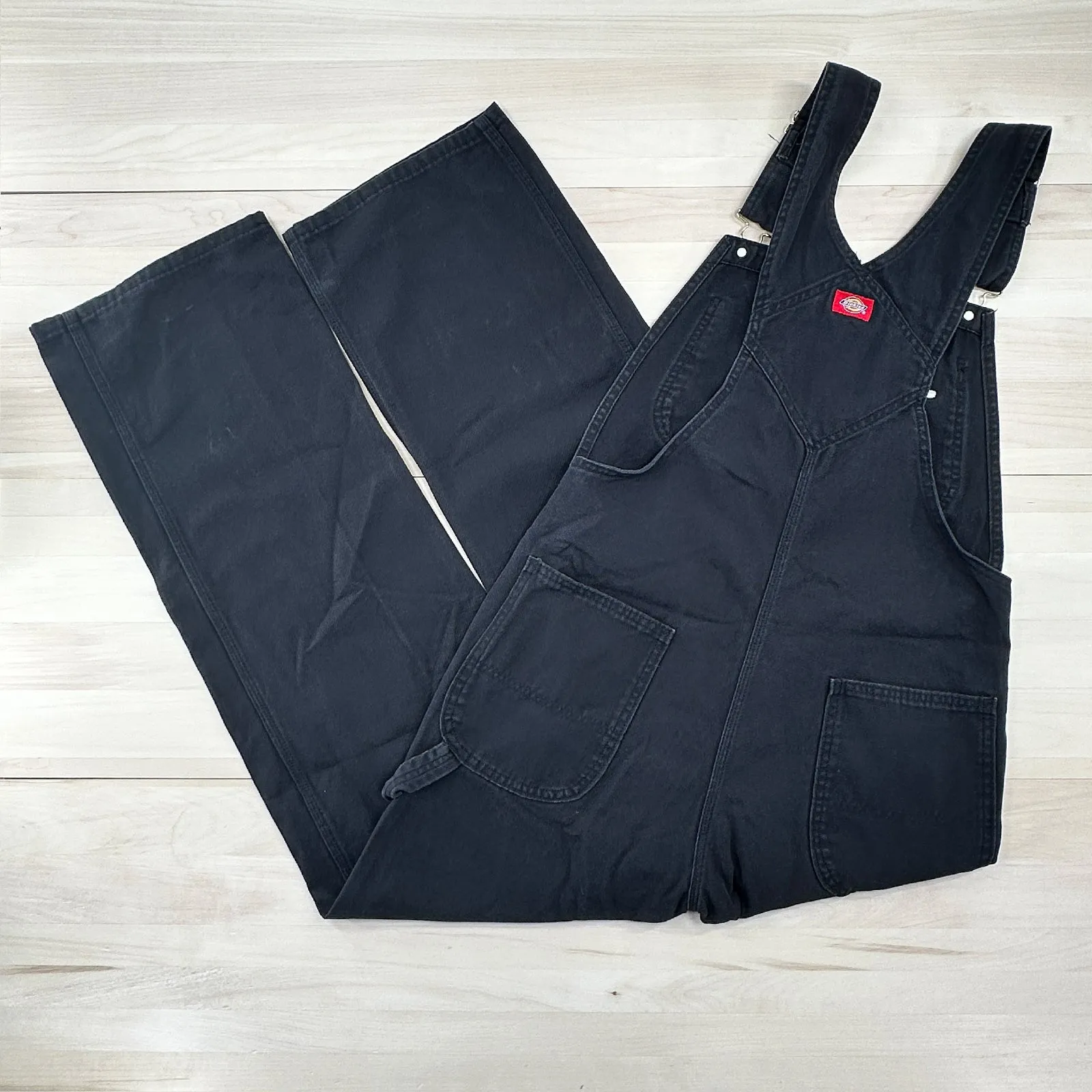 Dickies Classic Bib Overalls, Rinsed Black Duck - Men's 32x31