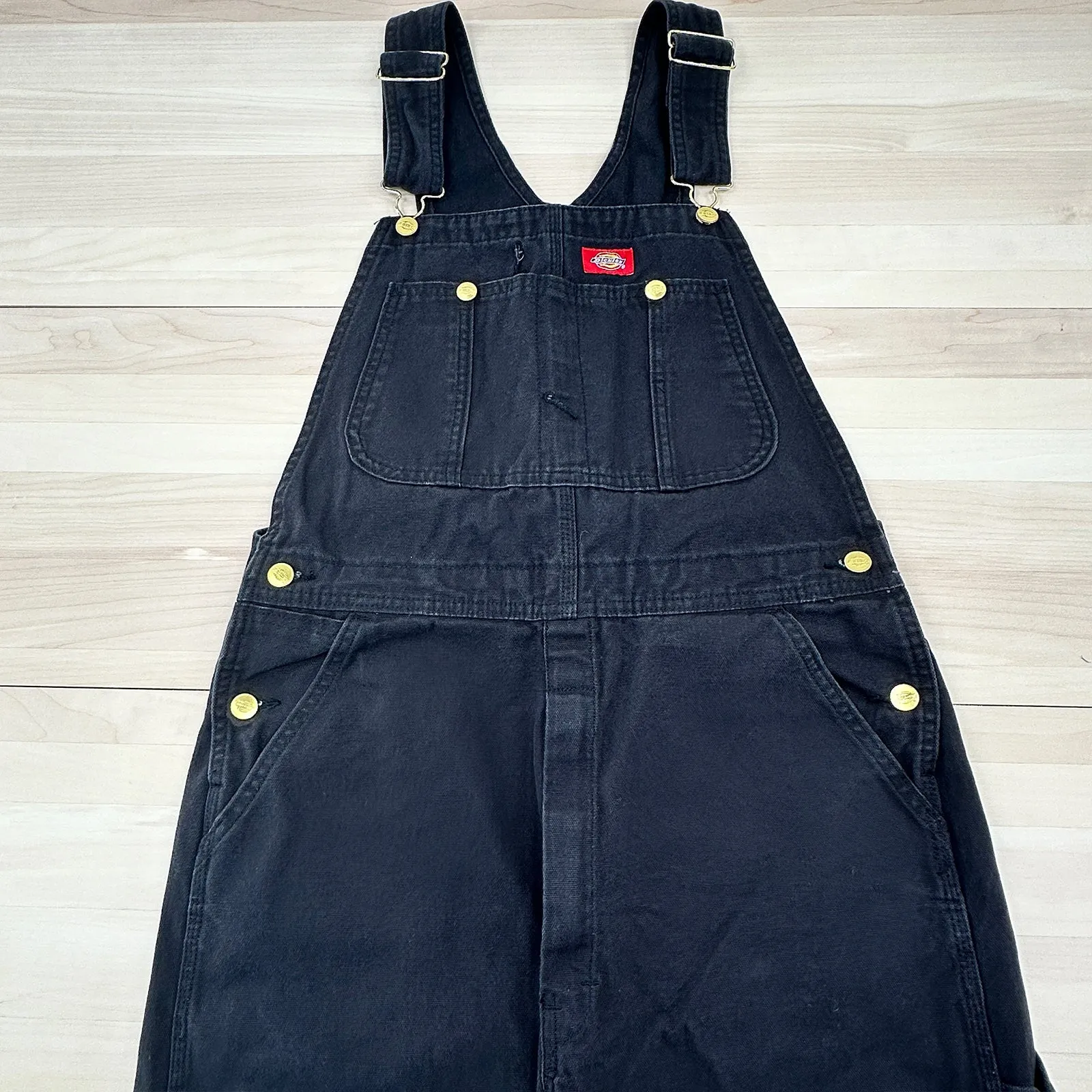Dickies Classic Bib Overalls, Rinsed Black Duck - Men's 32x31