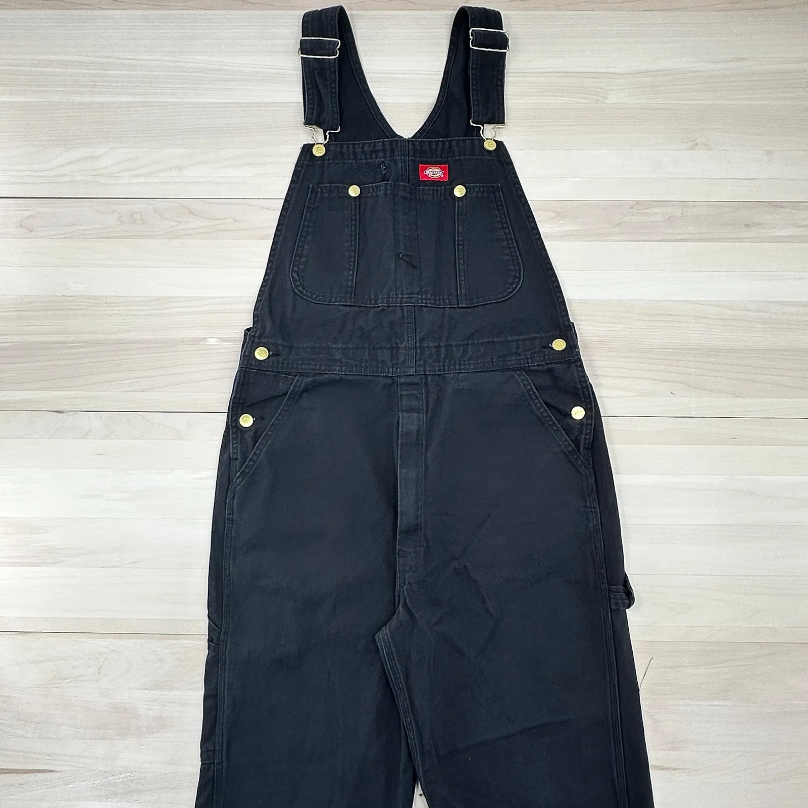 Dickies Classic Bib Overalls, Rinsed Black Duck - Men's 32x31