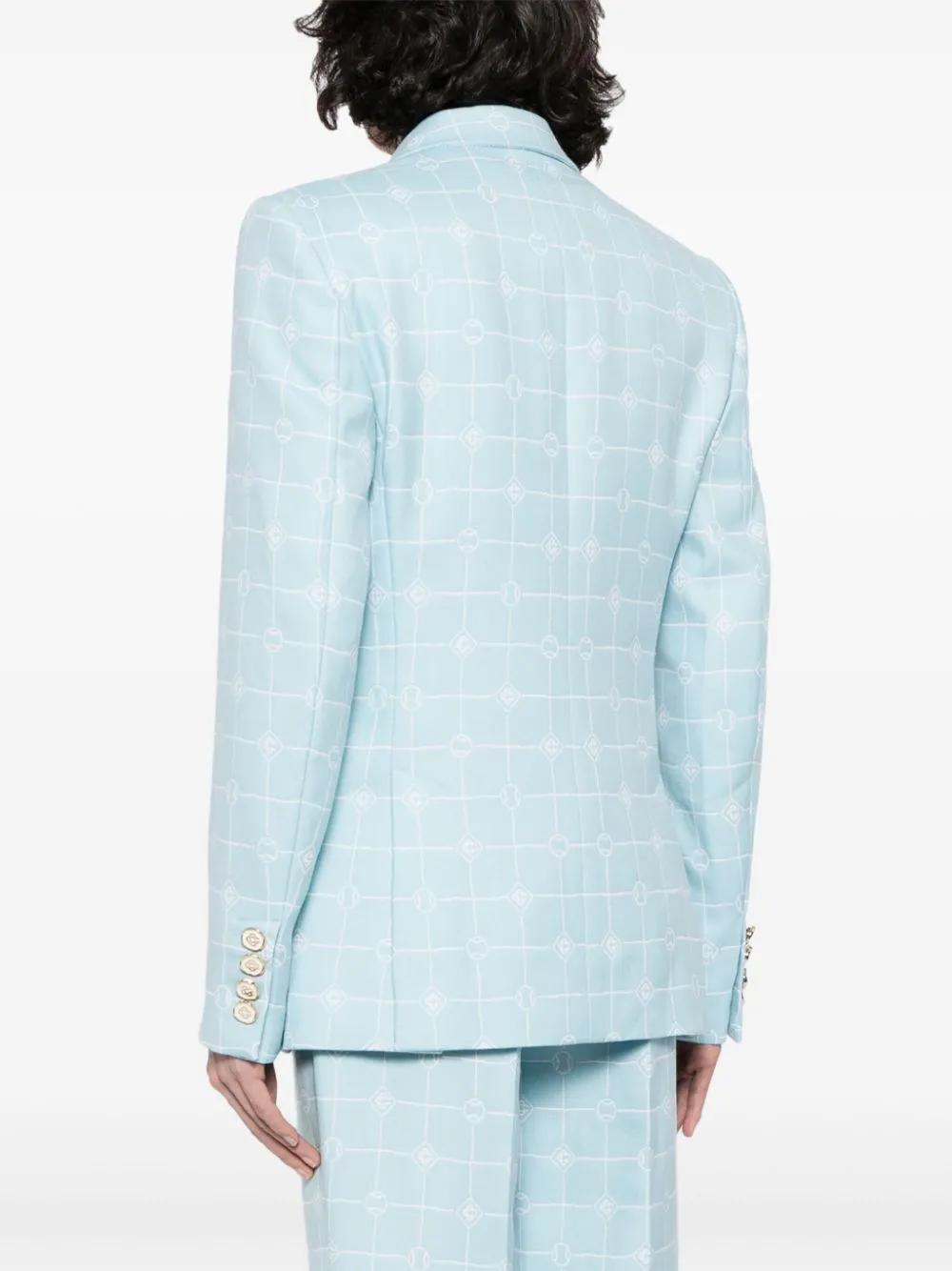 double-breasted wool blazer