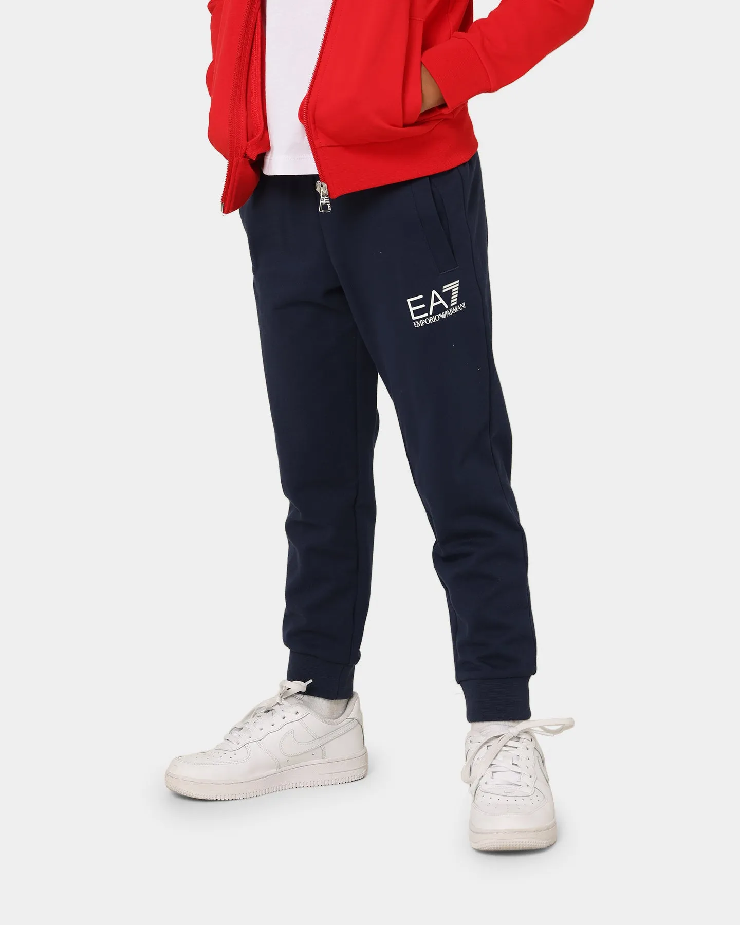 EA7 Emporio Armani Kids' Tracksuit Pants Red/Navy