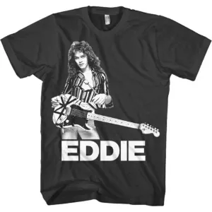 Edward Van Halen 1978 Photo Mens T-Shirt, Medium