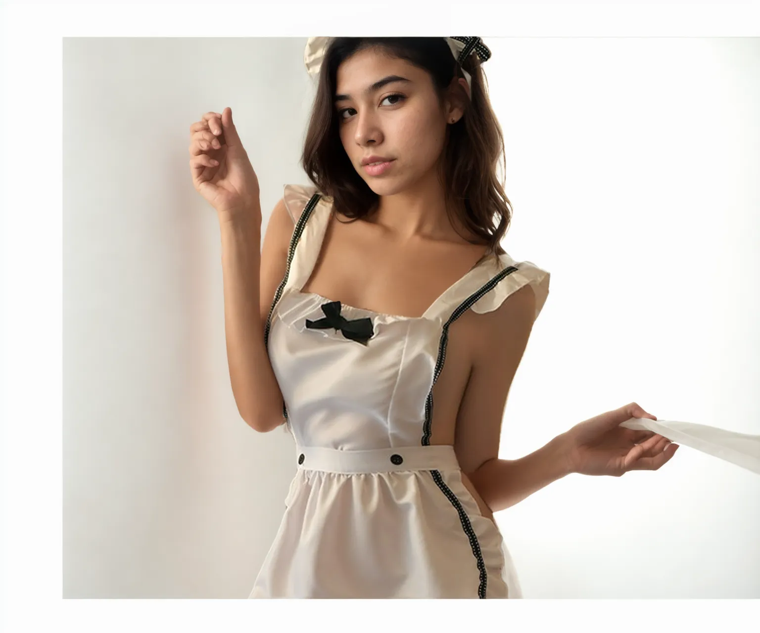 Elegant Maid Costume Dress with Accessories - StylinArts