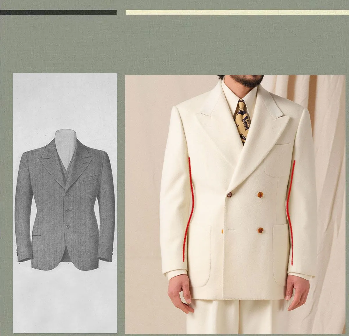 Elegant Retro Double-Breasted Suit