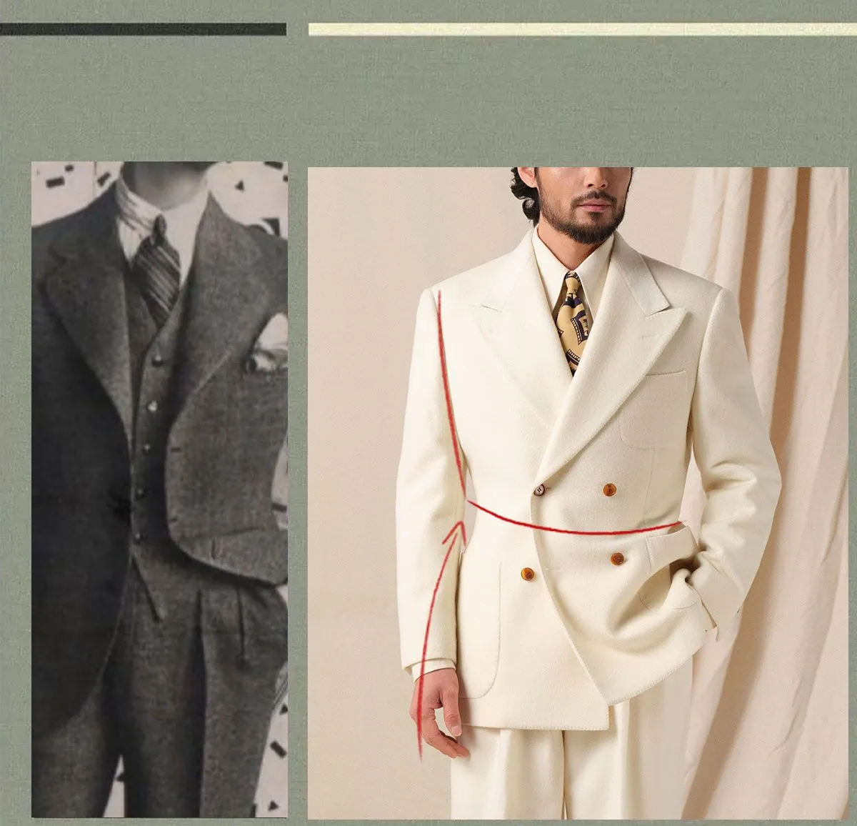 Elegant Retro Double-Breasted Suit