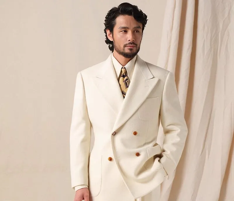 Elegant Retro Double-Breasted Suit