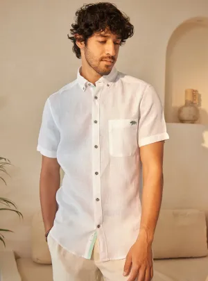 Essential White Linen Hunter Mark Shirt
