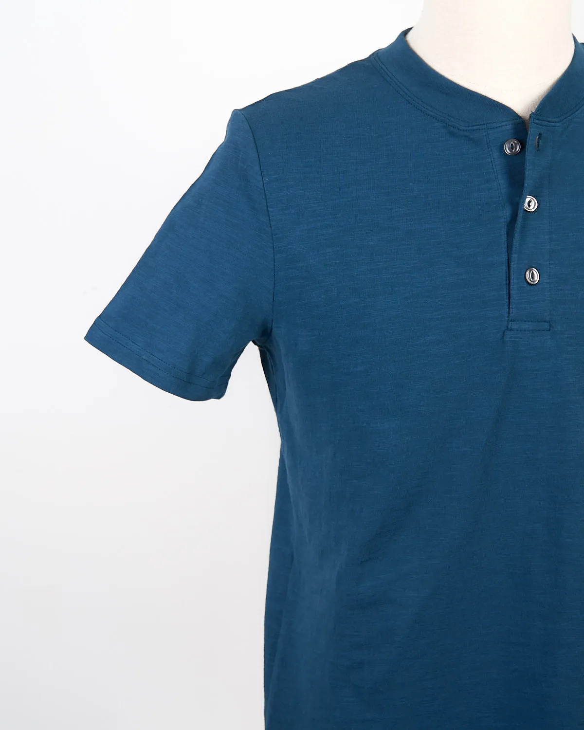 Faded Indigo Slub S/S Henley