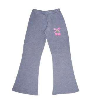 Firehouse Girls Sweetheart Cherries Flare Pants Grey