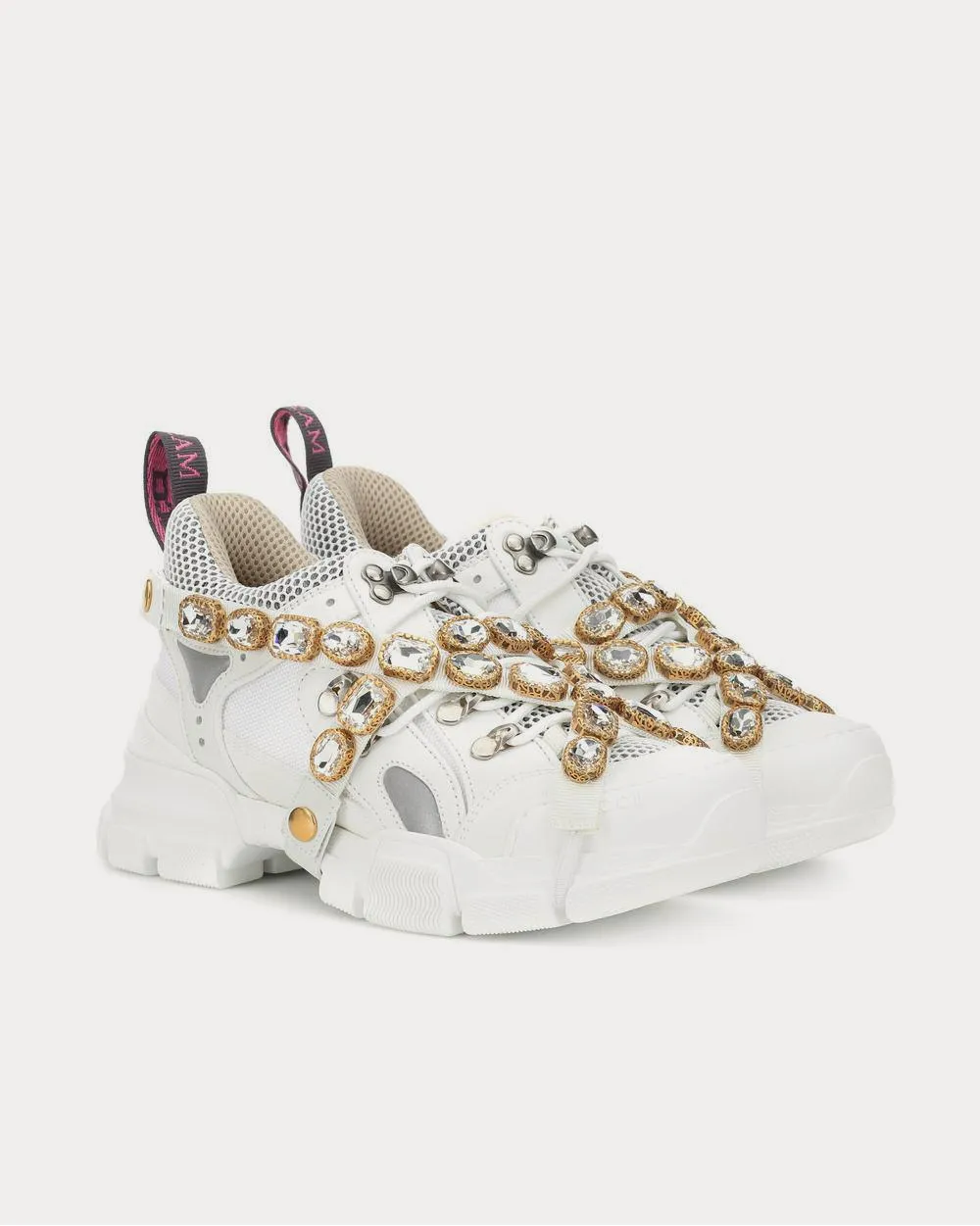 Flashtrek embellished White Low Top Sneakers