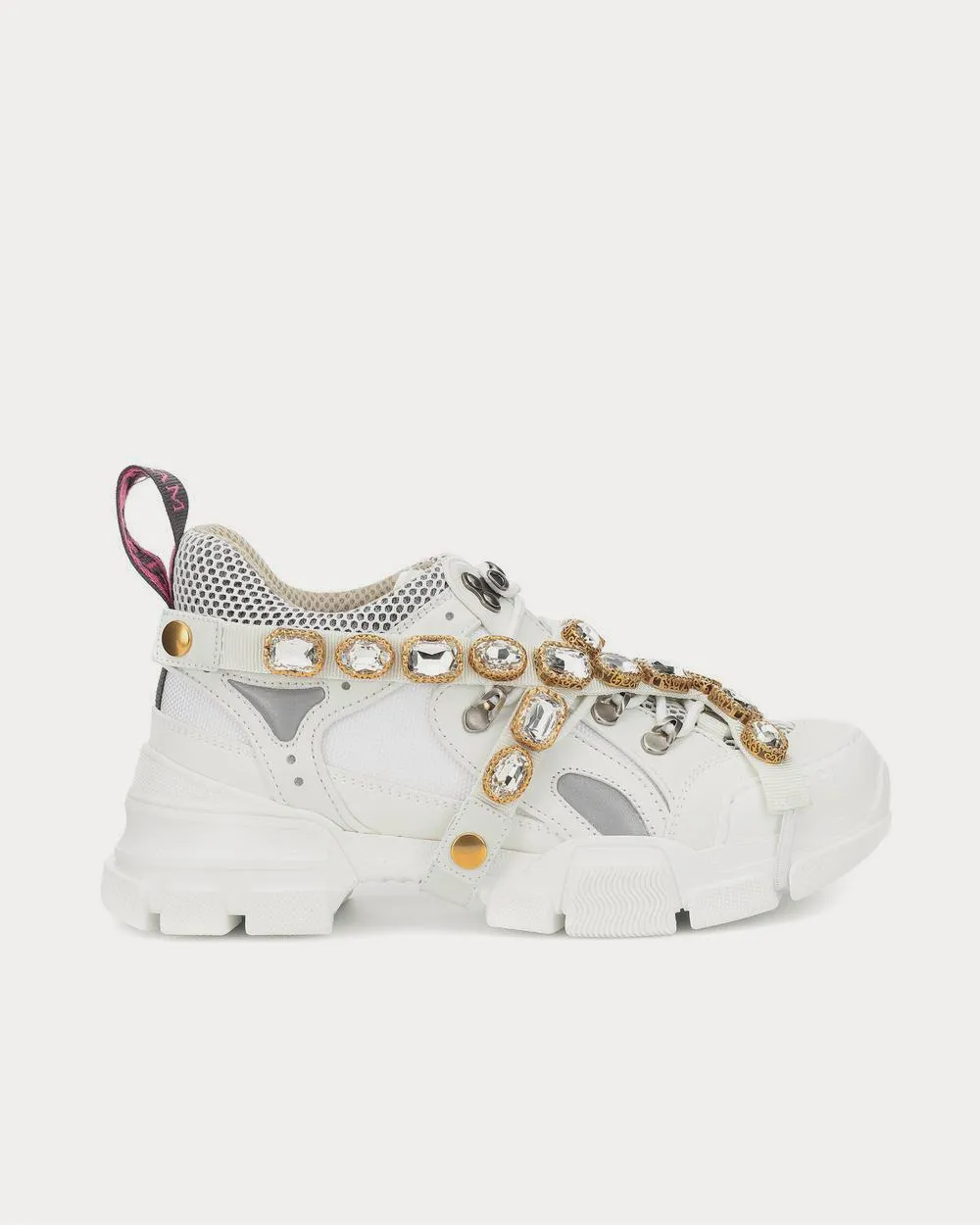 Flashtrek embellished White Low Top Sneakers