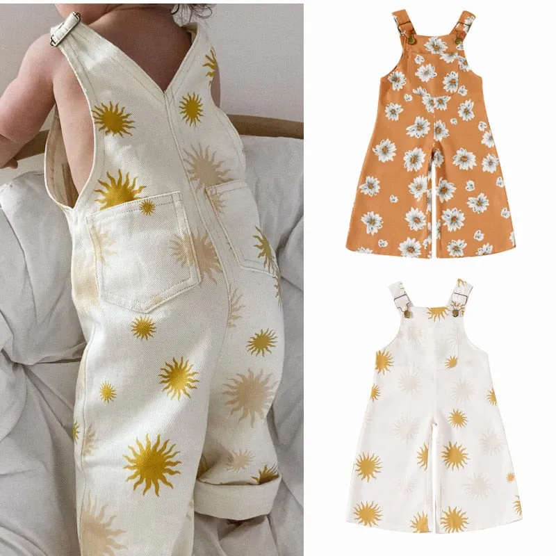 Floral & Sun Overalls