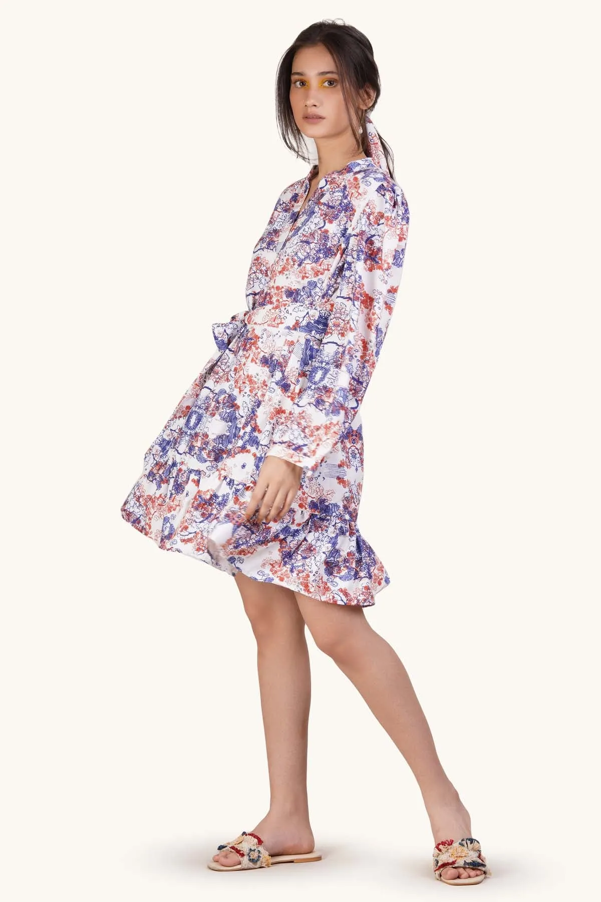 Fun Print Flared Dress