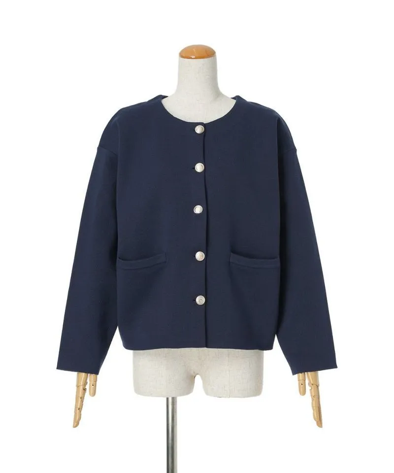 Gold Button Cocoon Knit Cardigan / an another angelus [51BJ04j004].