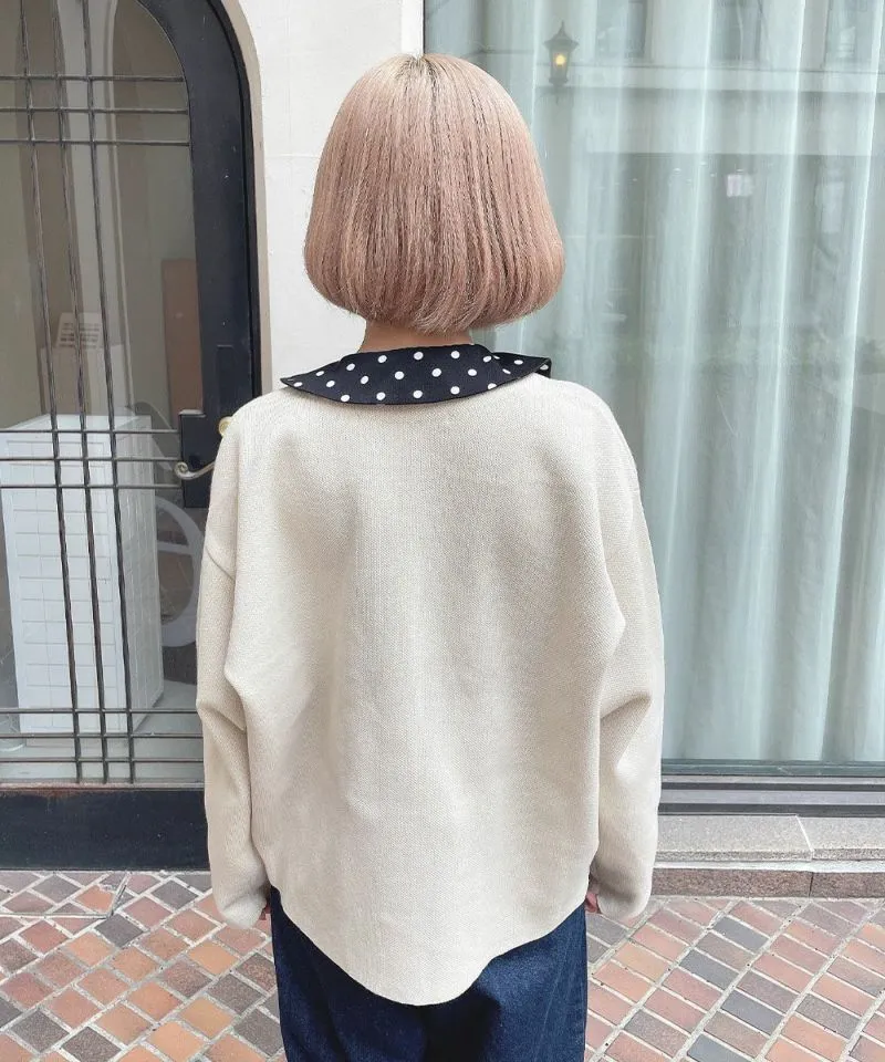 Gold Button Cocoon Knit Cardigan / an another angelus [51BJ04j004].