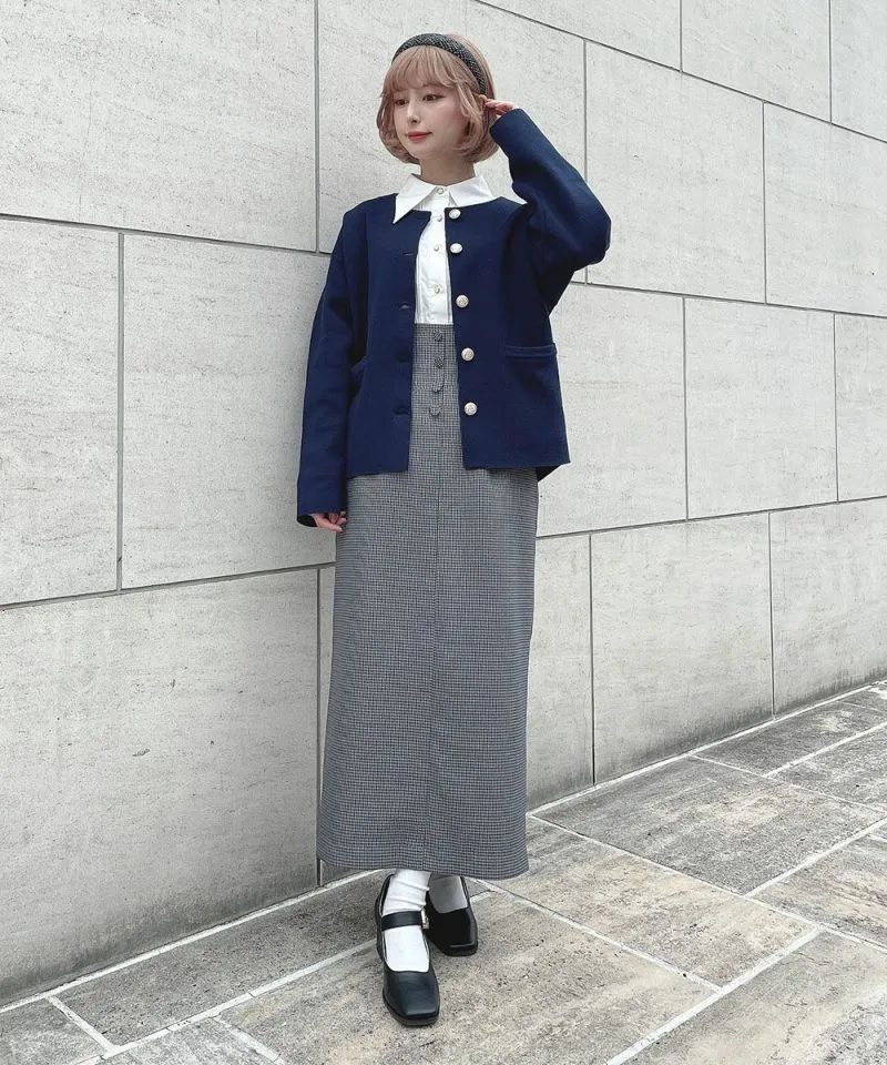 Gold Button Cocoon Knit Cardigan / an another angelus [51BJ04j004].